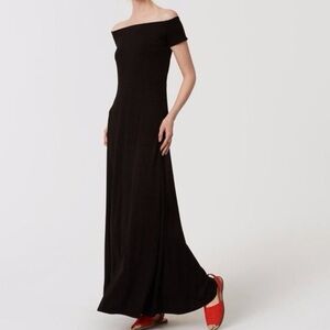 NWT LOFT Black Maxi Dress Size L